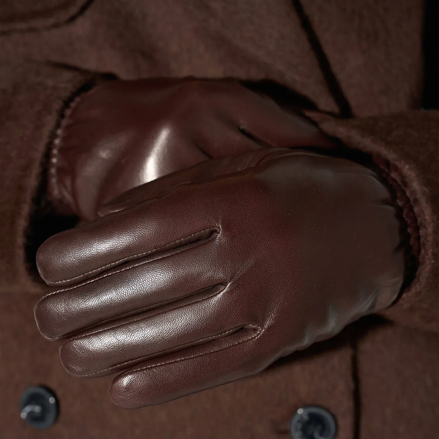 Leren Handschoenen Dames Hawk Bruin