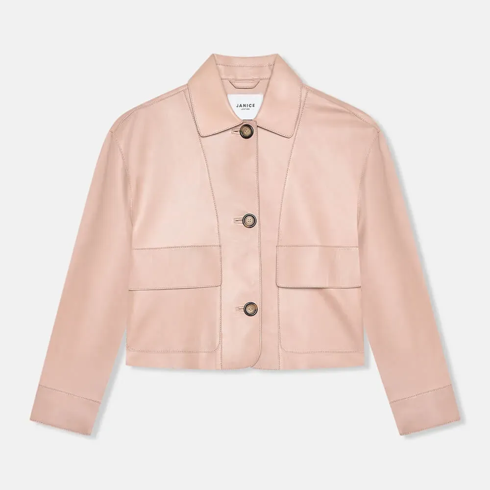 Leren Jas Dames William Roze
