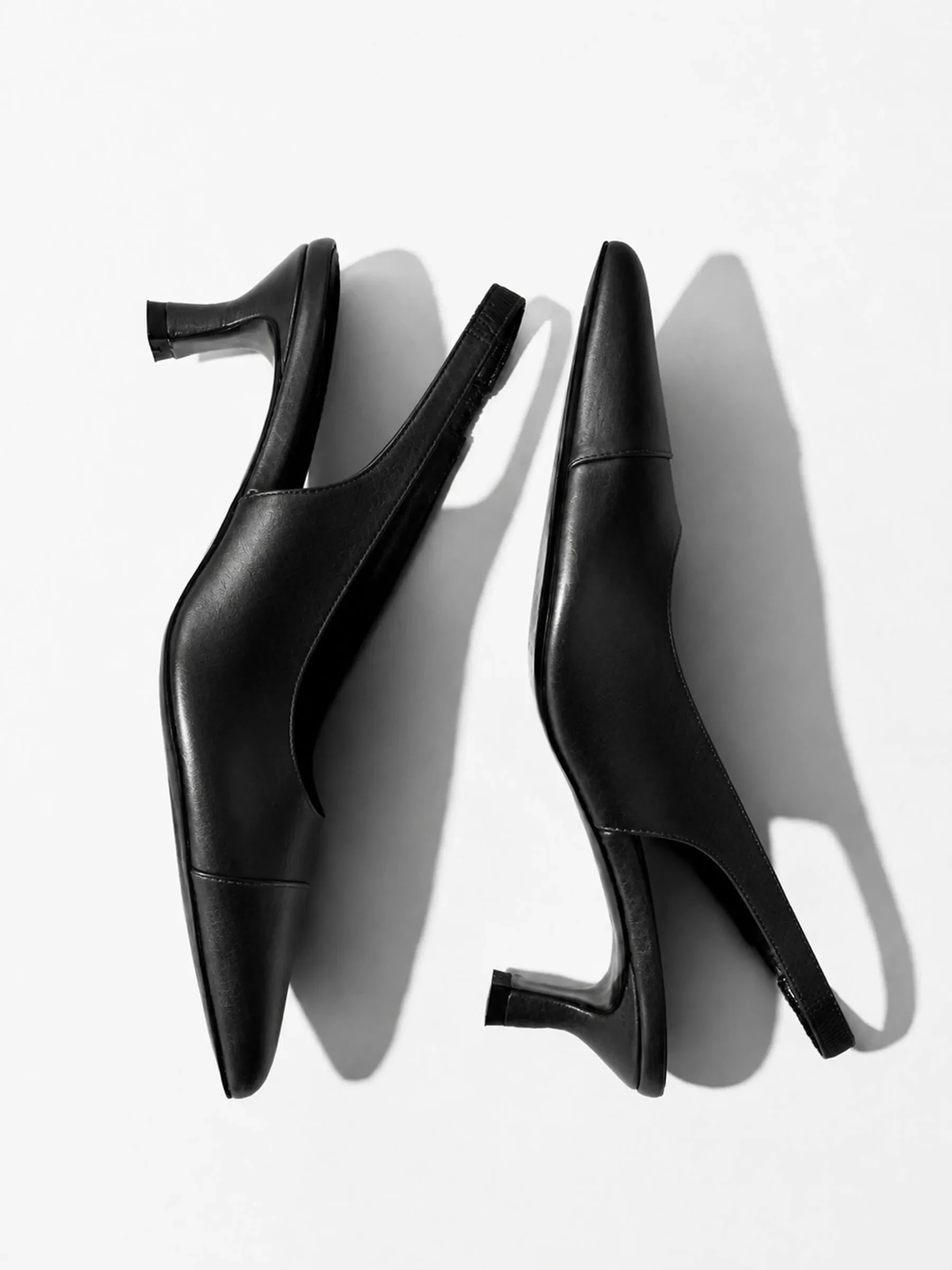 Leren Slingback Pumps Daylon Zwart