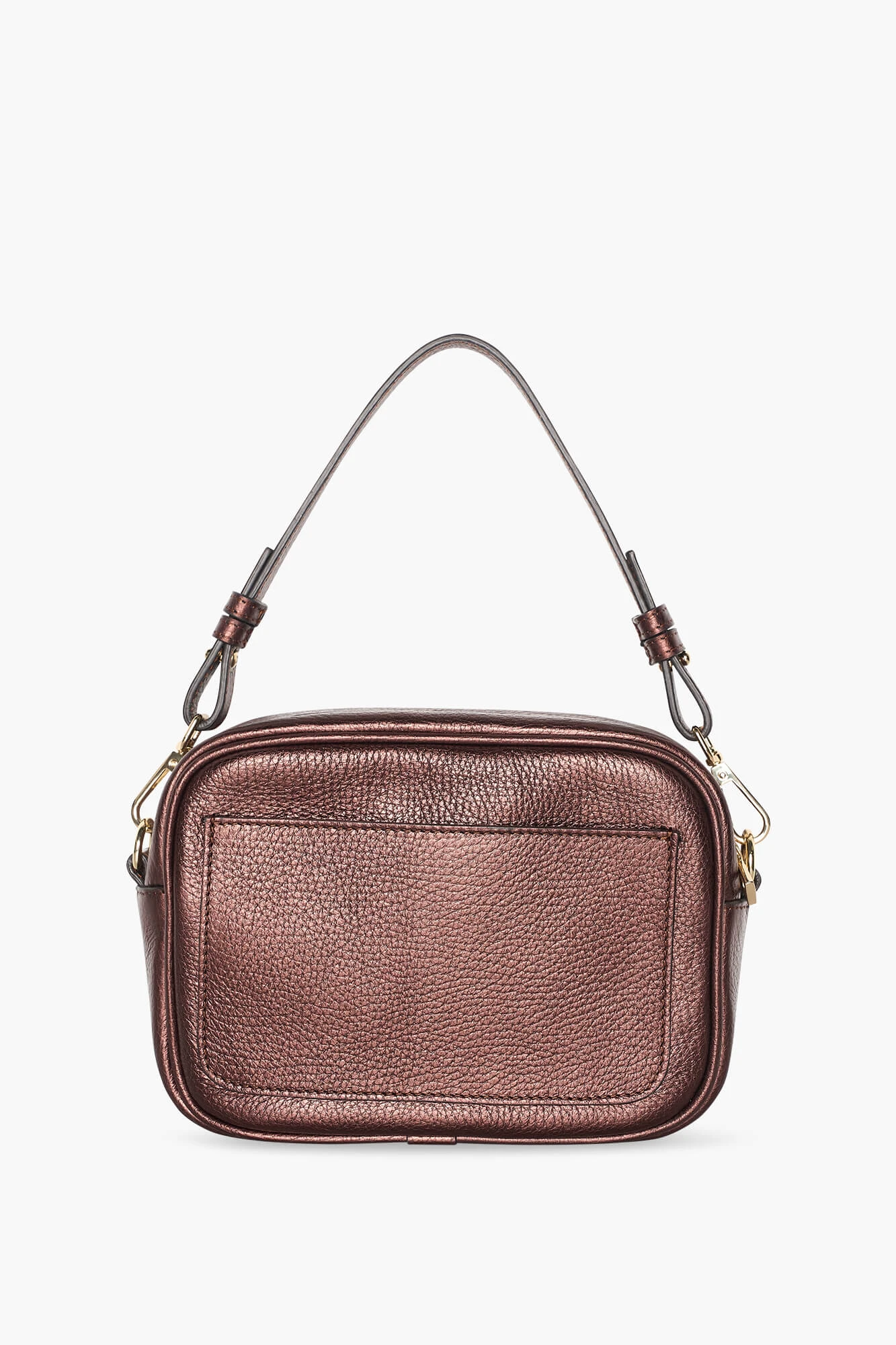 Leren Crossbody Dames Bruce Brons Metallic