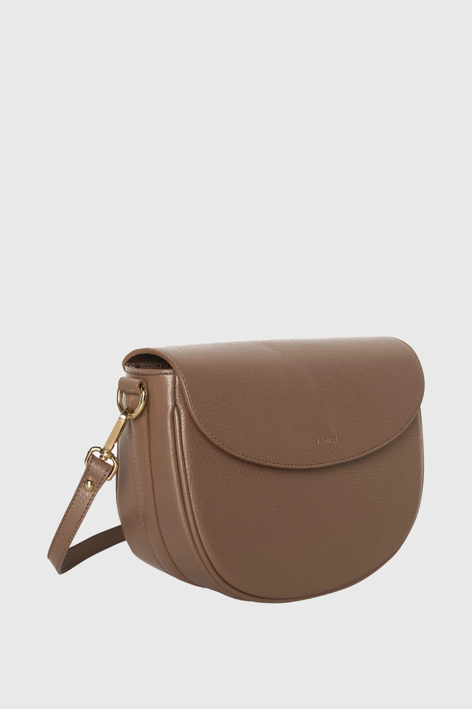 Leren Schoudertas Dames Tayler Taupe