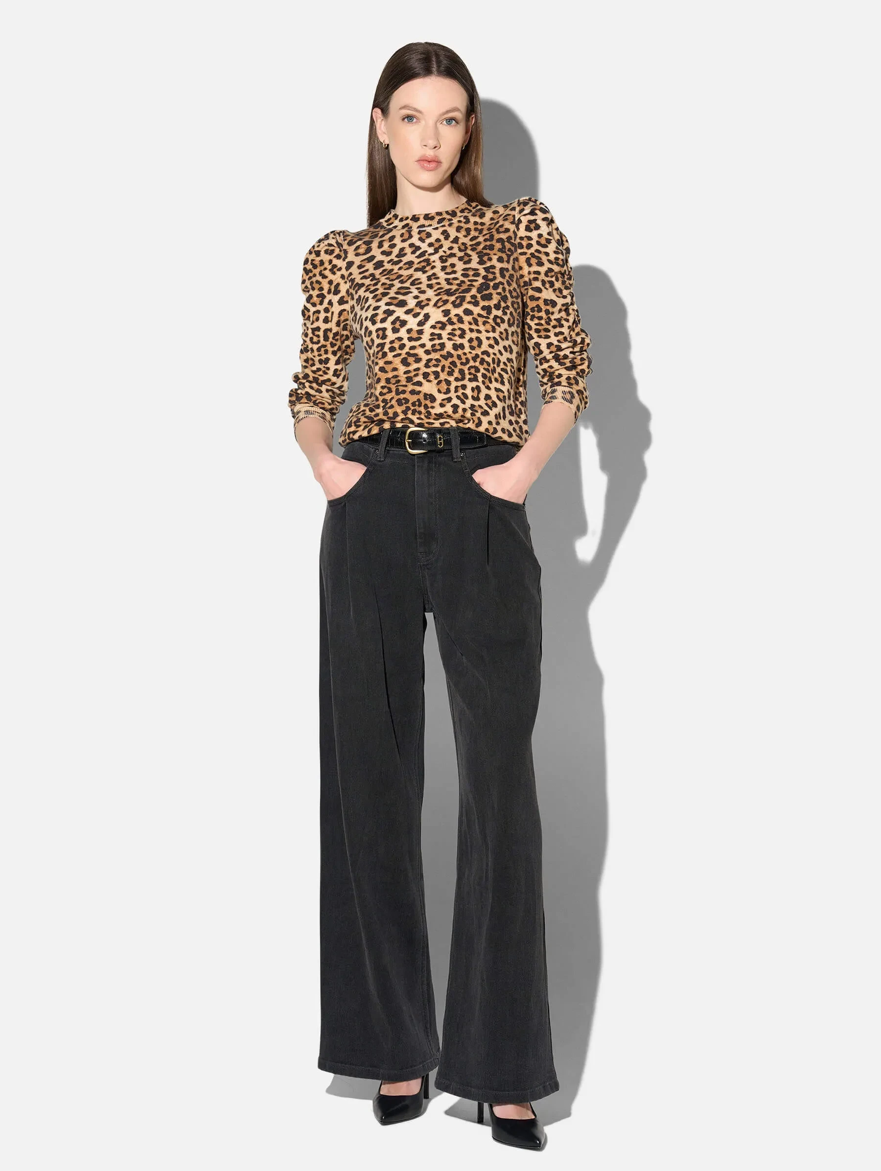 Panterprint Cashmere Dames Trui Pofmouw Mave