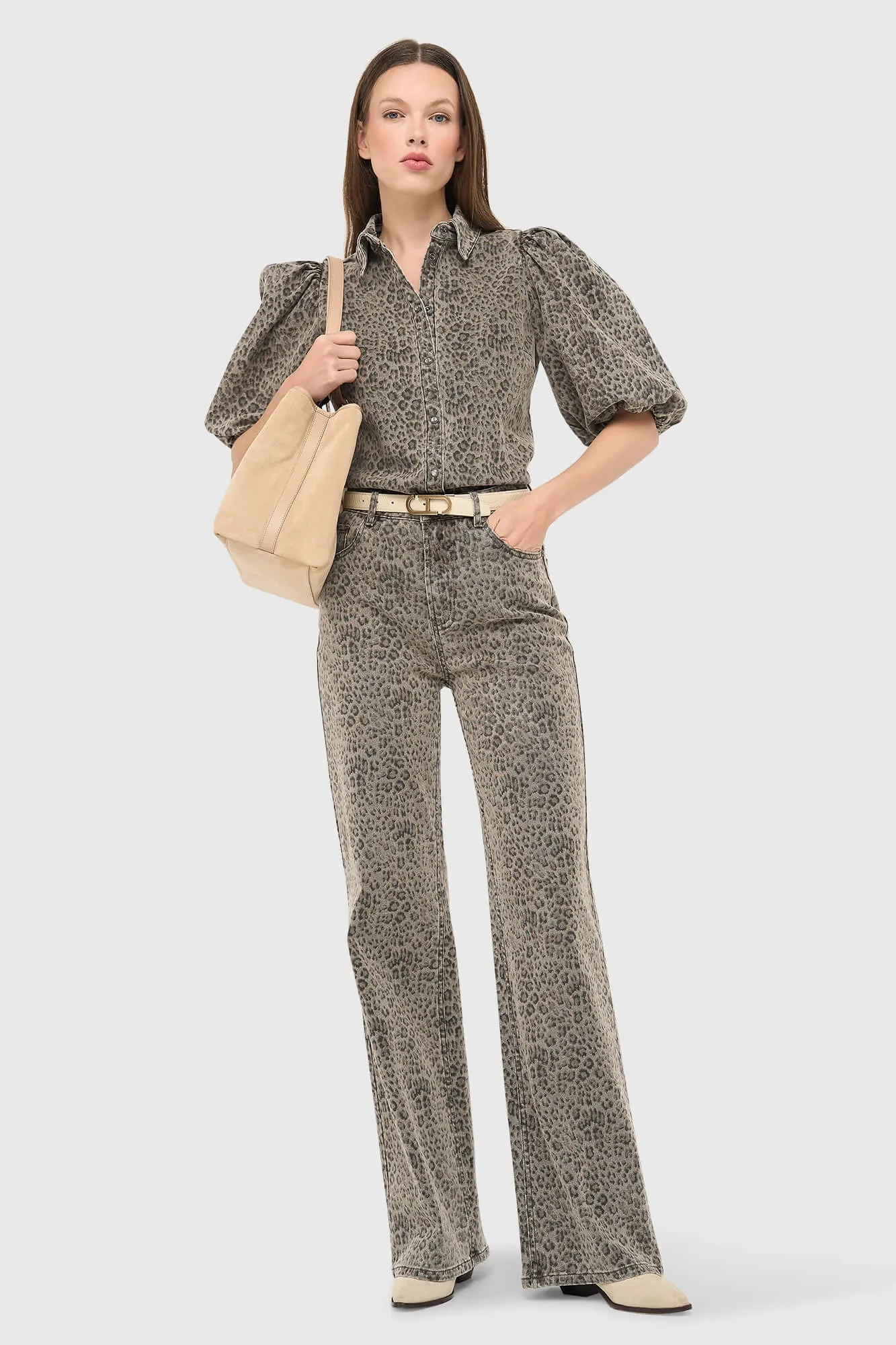 Panterprint Jeans Dames Rechte Pijp High Rise Jason