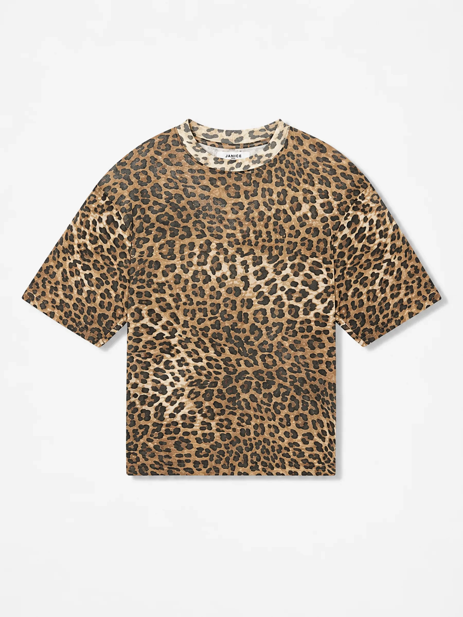 Panterprint Shirt Dames Katoen Logo Adam