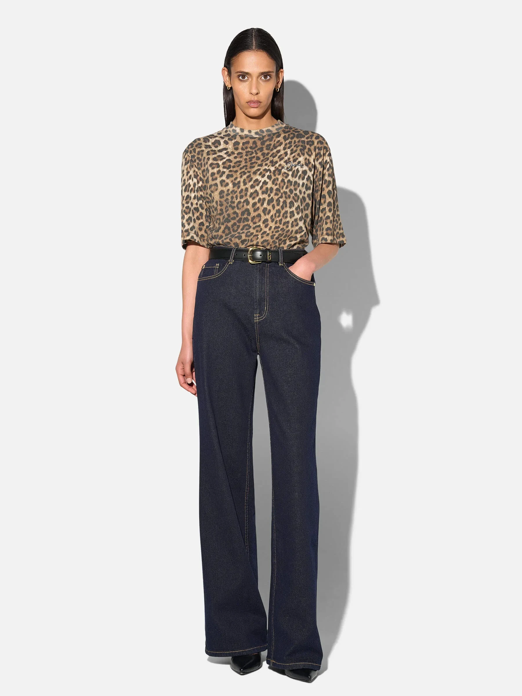 Panterprint Shirt Dames Katoen Logo Adam