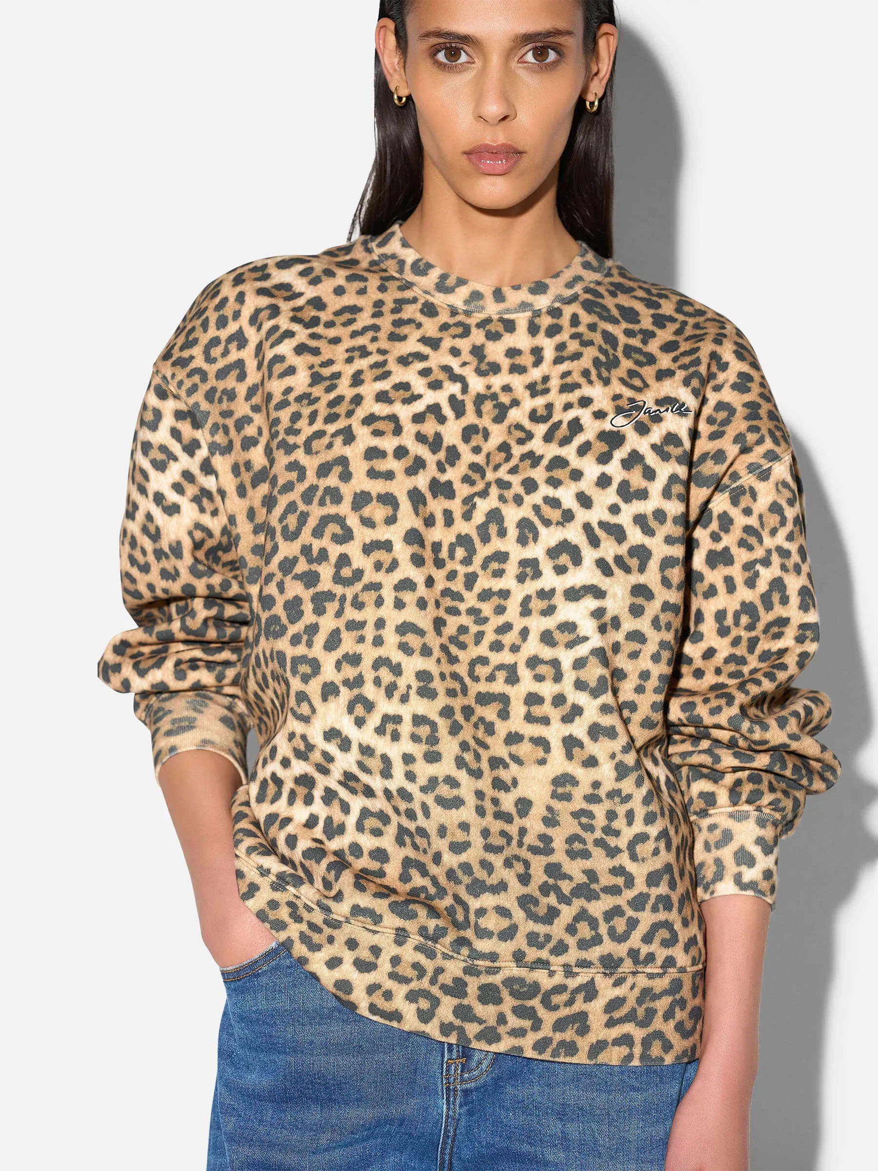 Panterprint Sweater Dames Katoen Owen Leopard