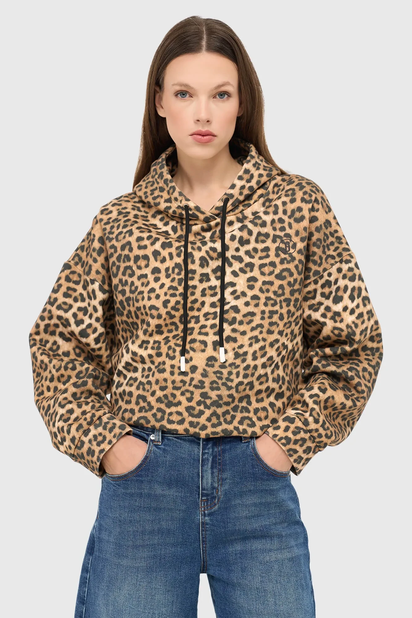 Panterprint Hoodie Dames Katoen Holt
