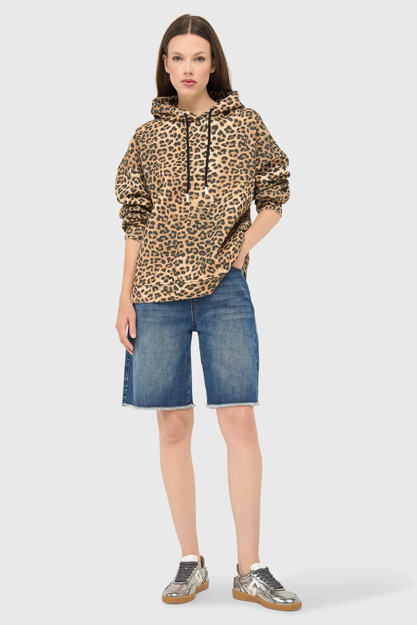 Panterprint Hoodie Dames Katoen Holt