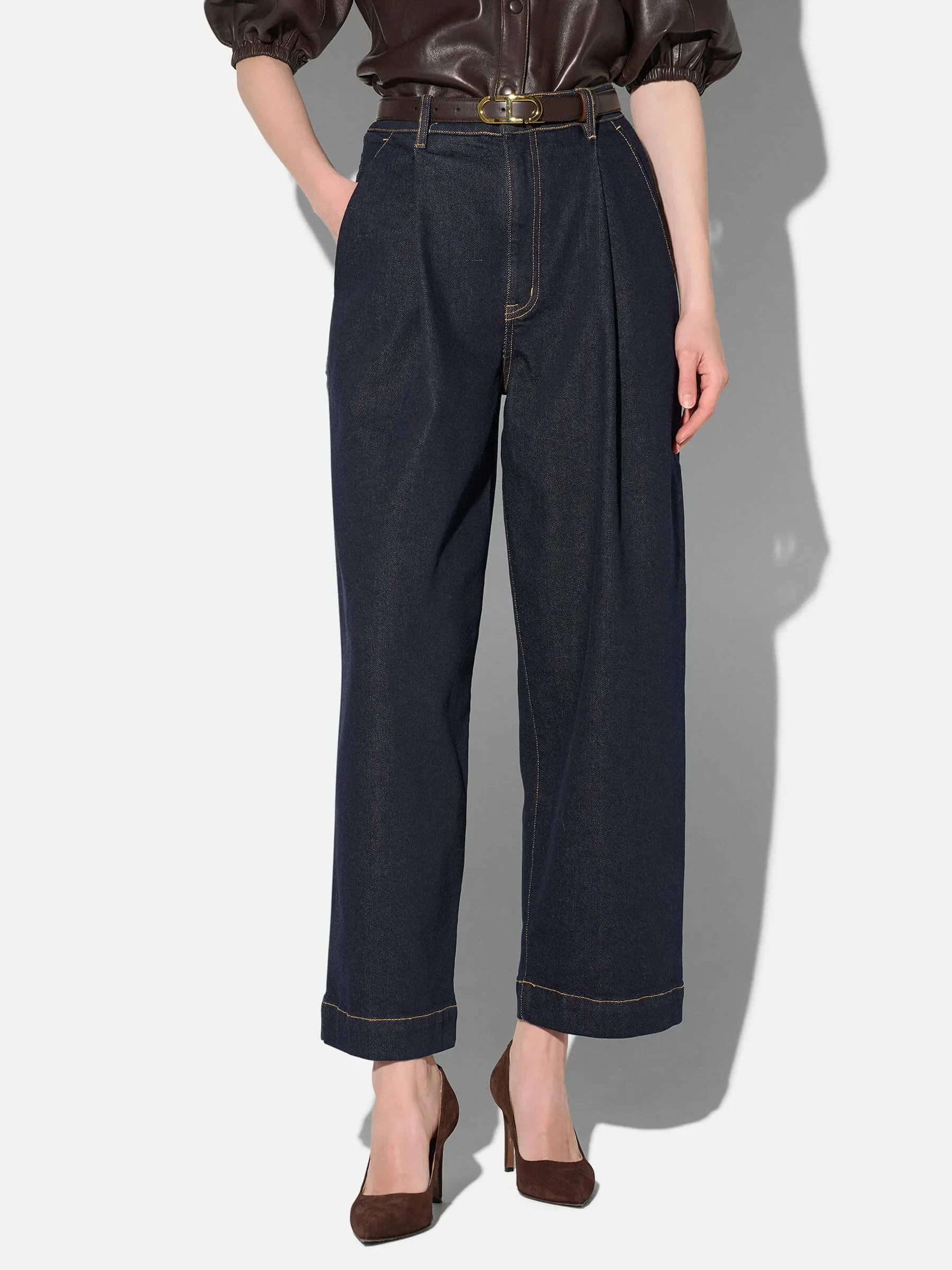 Paperbag Jeans Dames Steekzakken Barrel Balti Japanse Denim