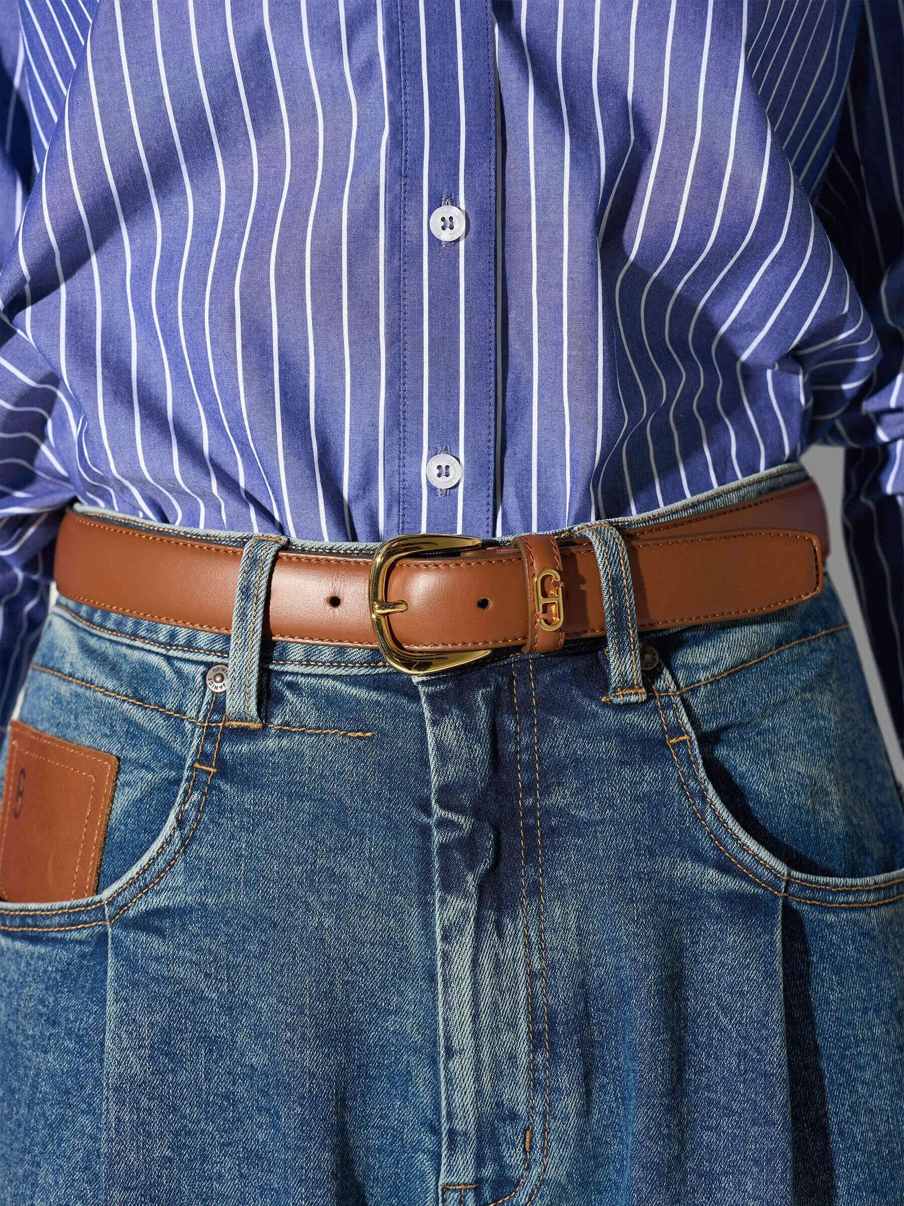 Riem Leer Dames Tabacco Malone Goud
