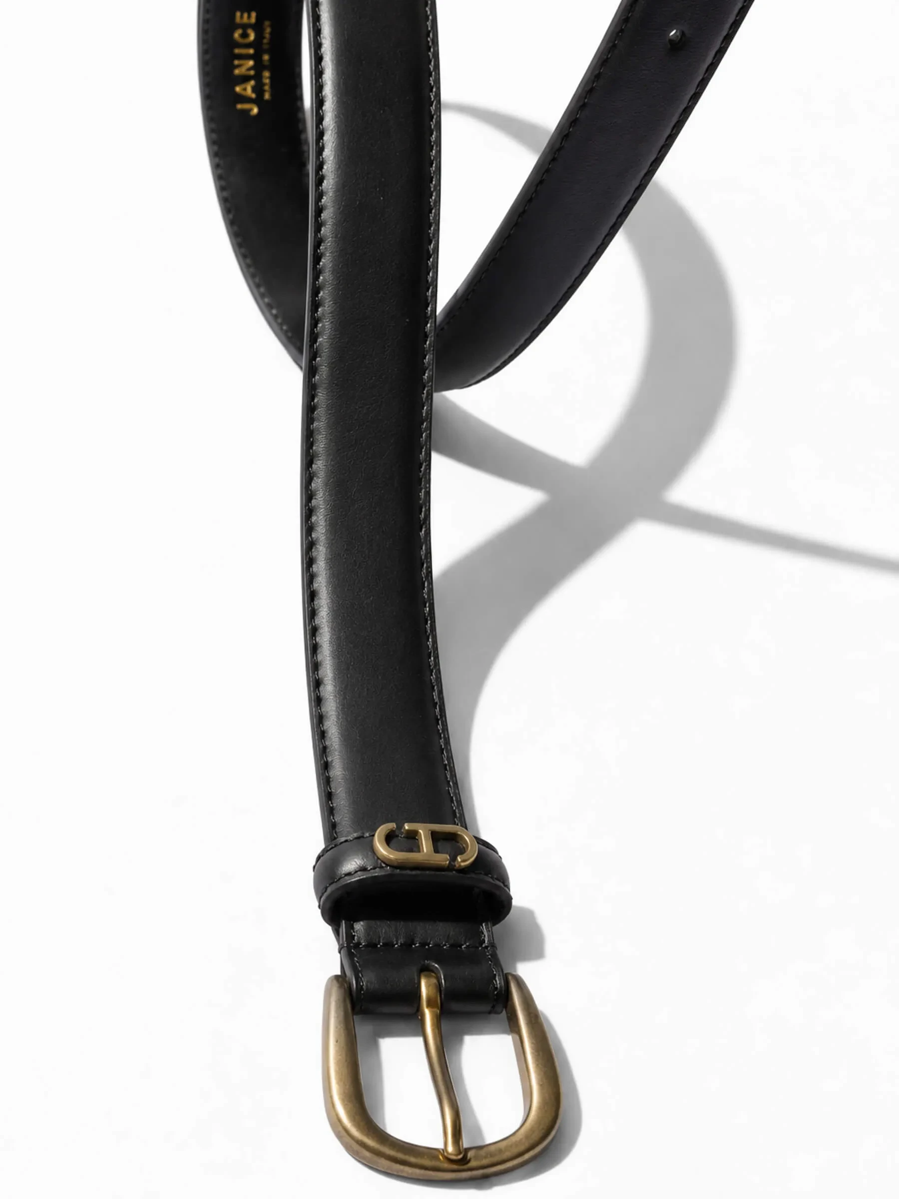 Riem Leer Dames Zwart Malone Brass