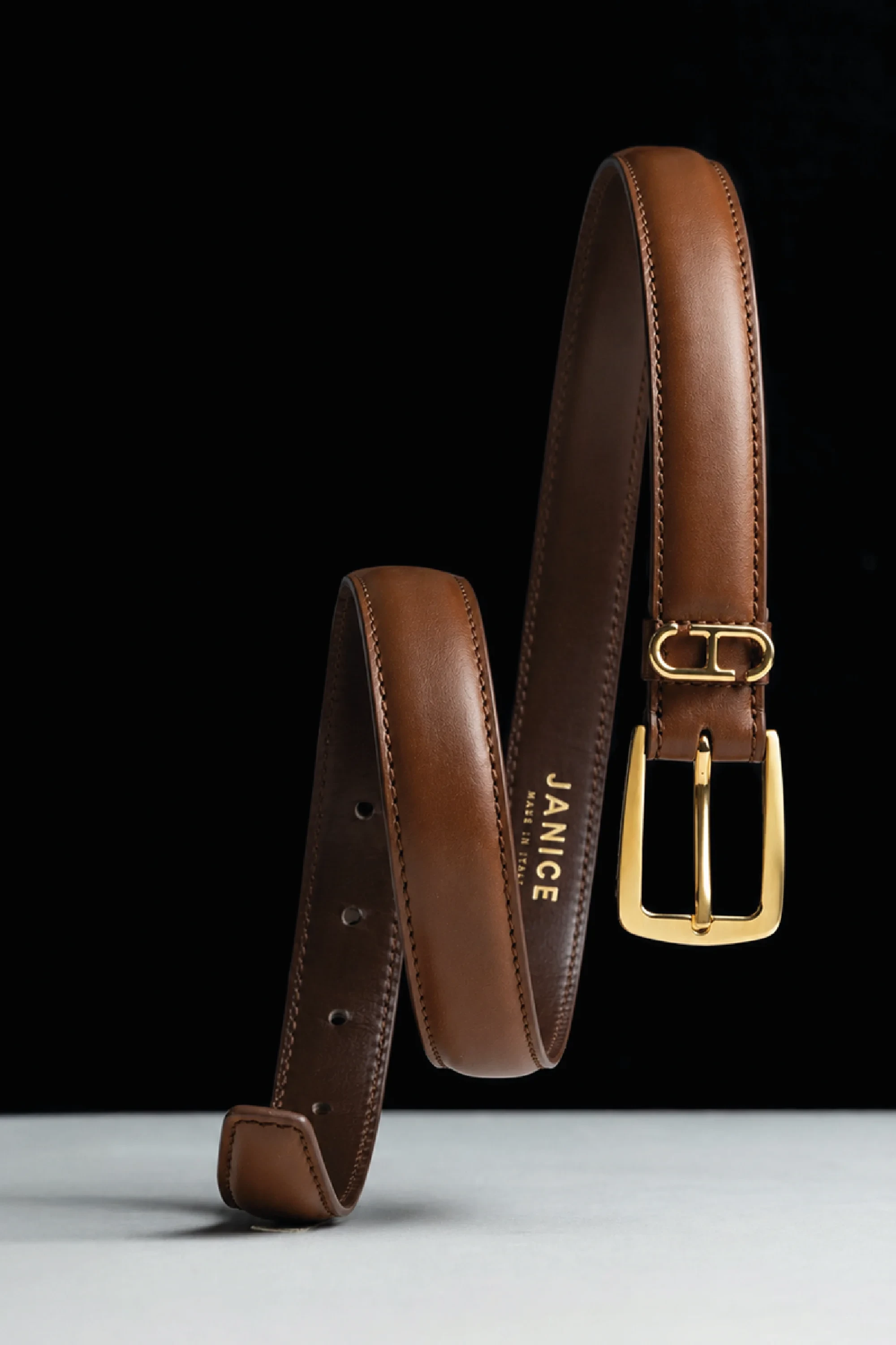 Riem Leer Dames Tabacco Colby Goud