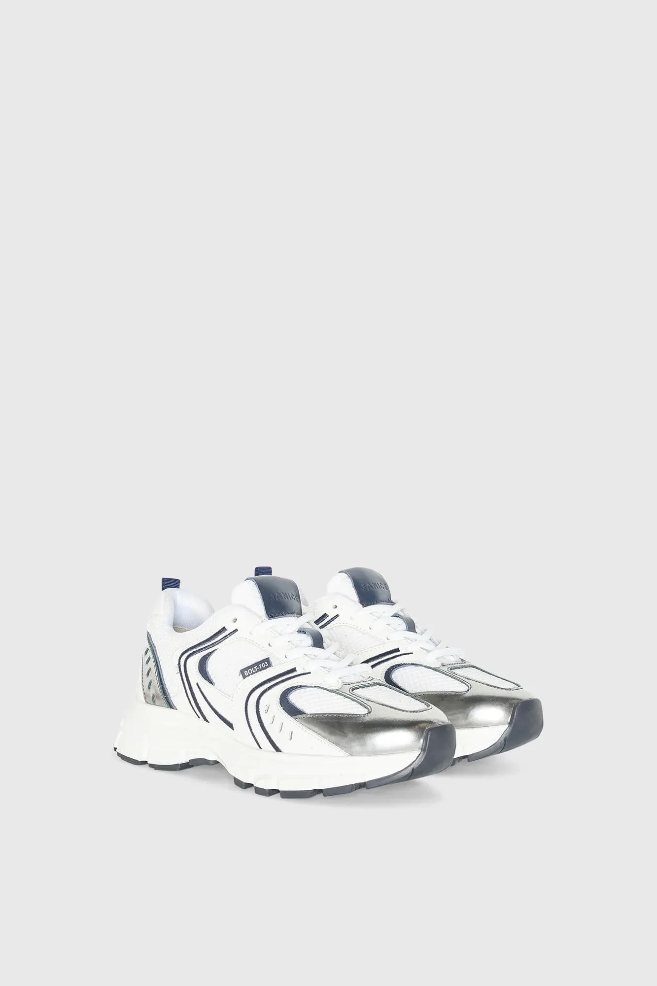 Runner Sneakers Dames Bolt Blauw Wit 703