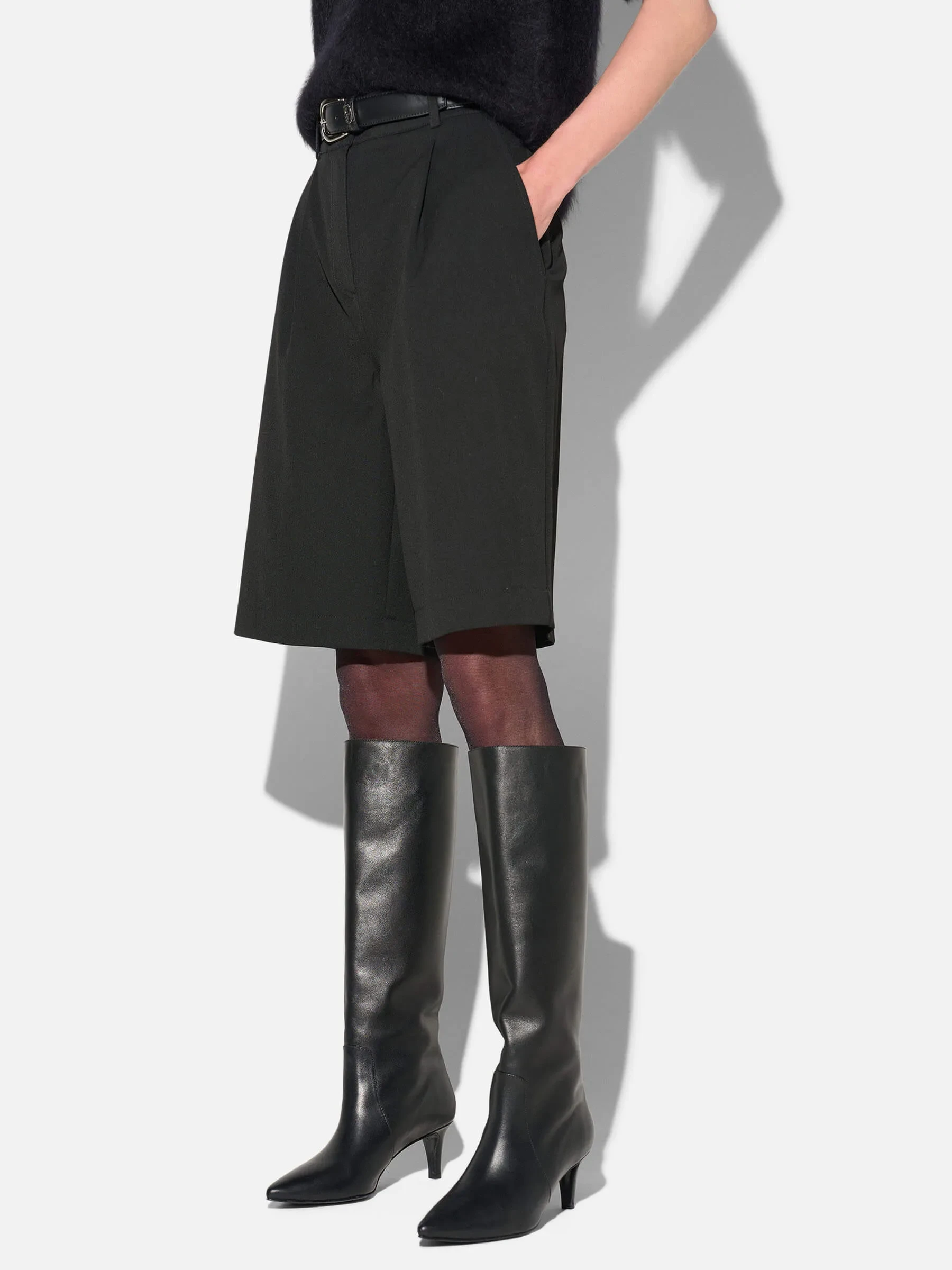 Shorts Broek Dames Rechte Pijp Zwart Lou