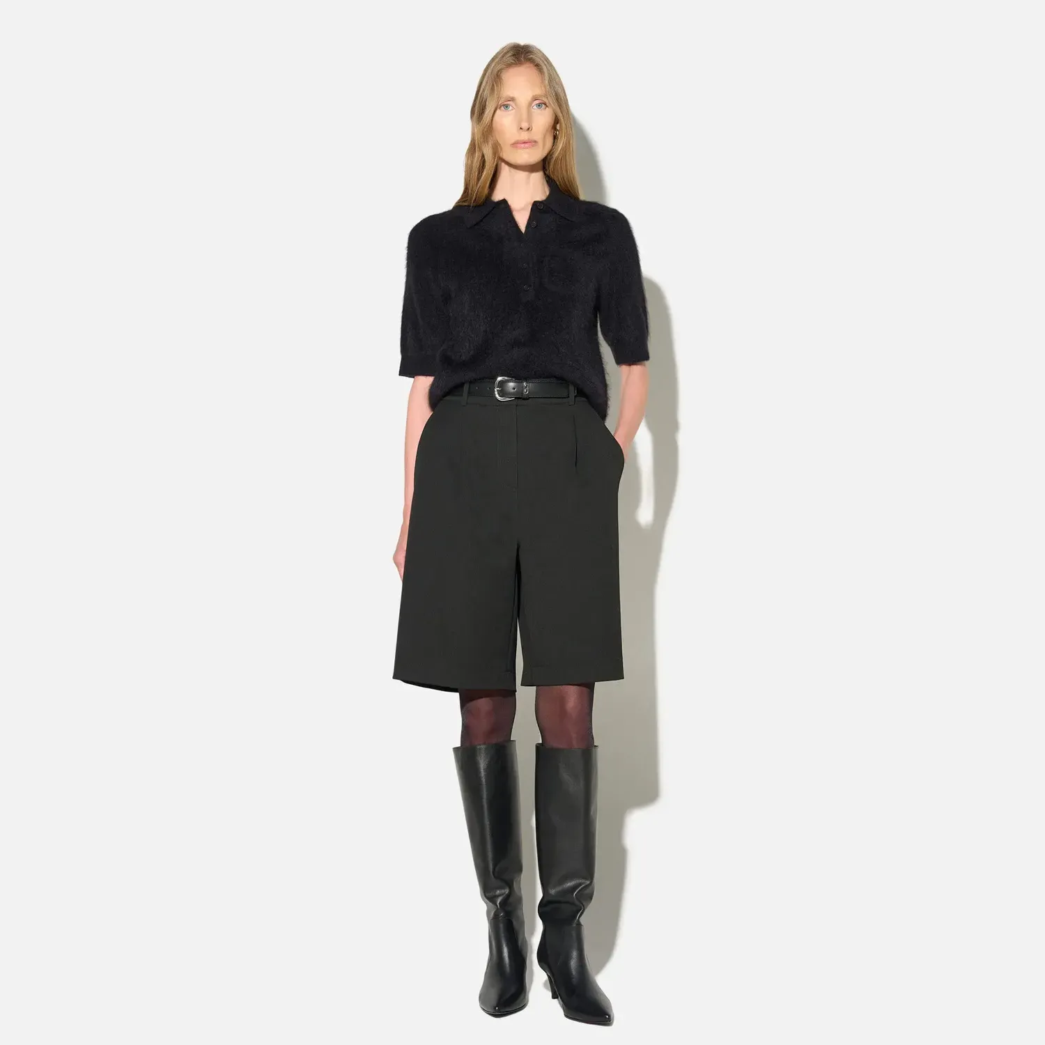 Shorts Broek Dames Rechte Pijp Zwart Lou