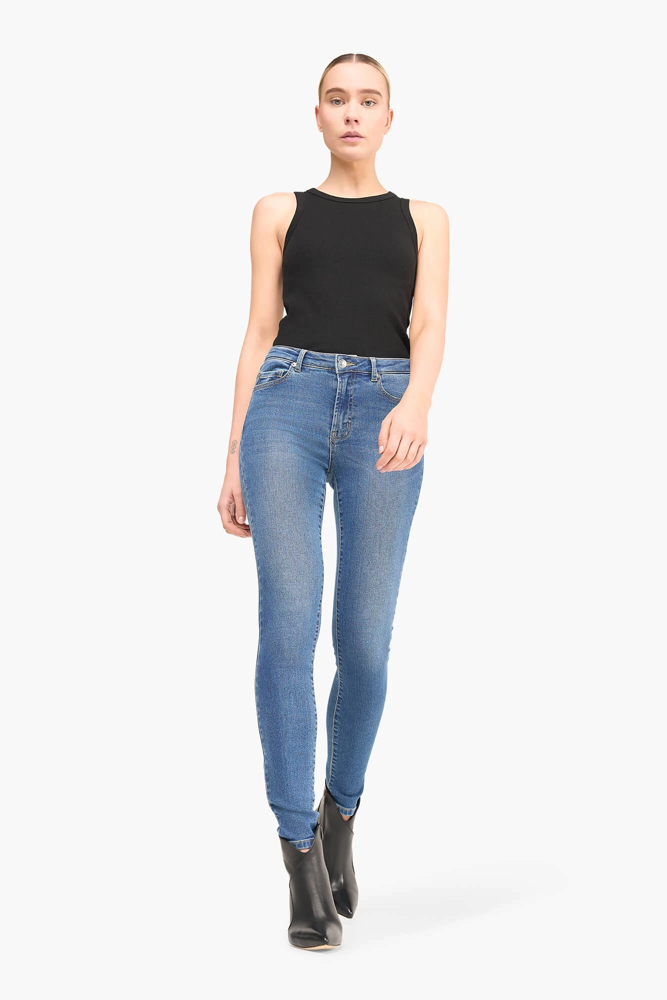 Skinny Jeans Dames Highwaist Rocket Blauw 111