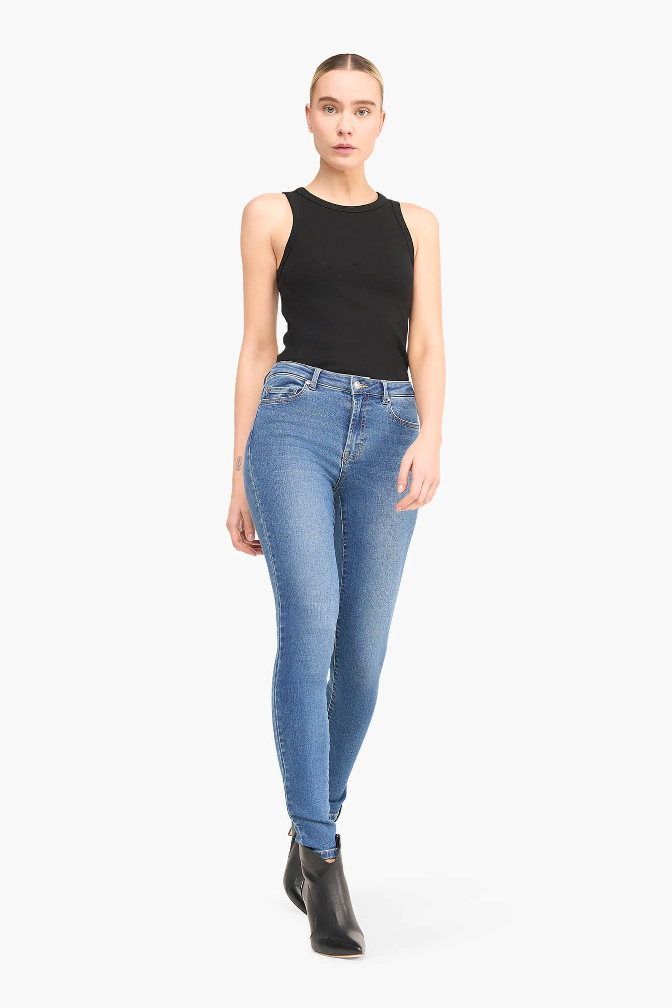 Skinny Jeans Dames Highwaist Rocket Blauw 111