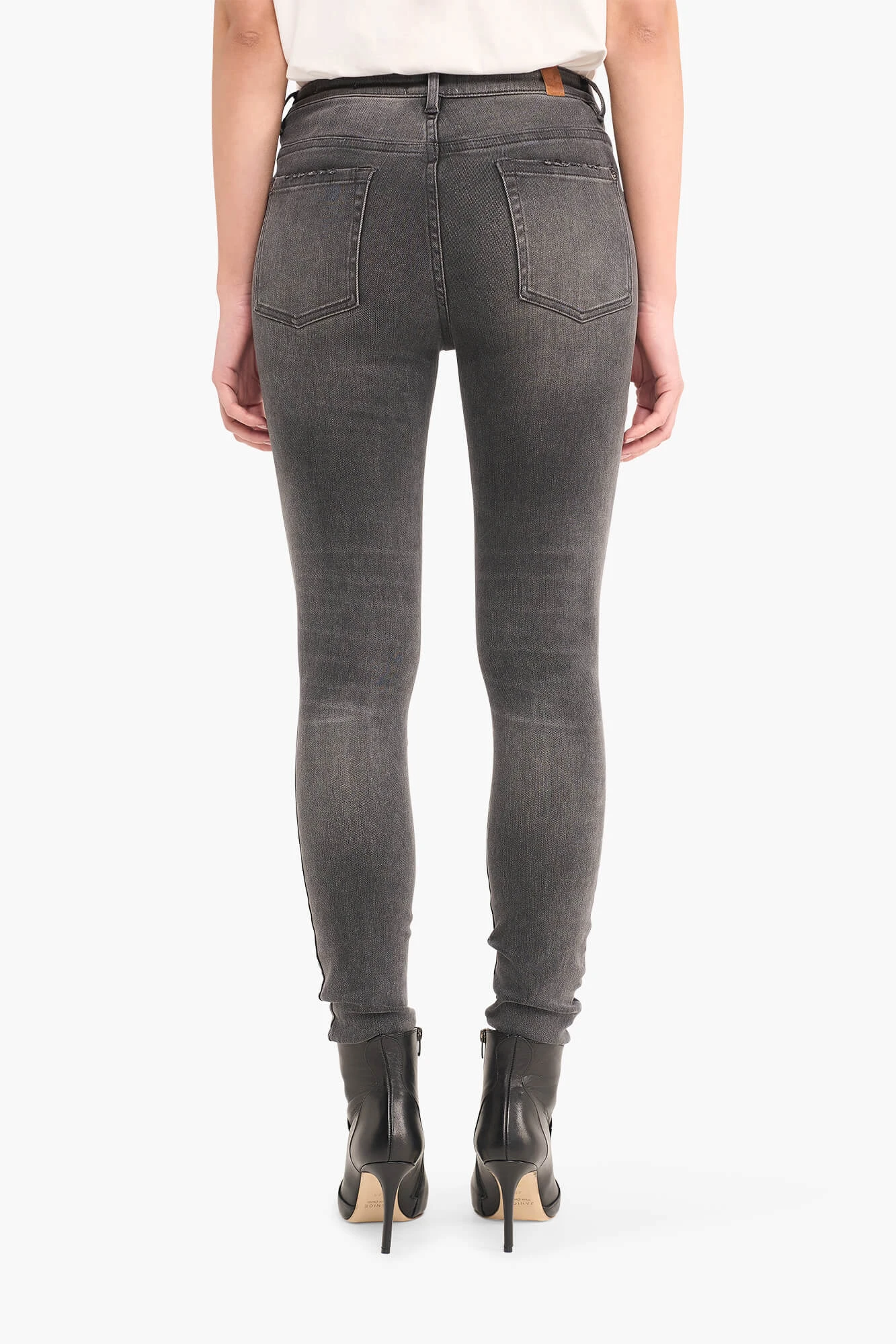 Skinny Jeans Dames Highwaist Rocket Grijs 415