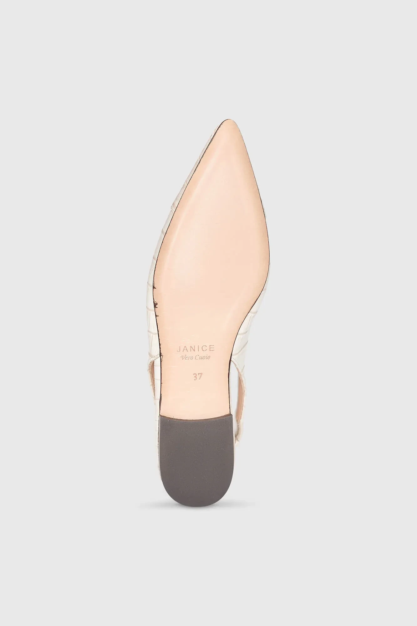 Slingback Dames Schoen Leer Alain Off White Croco