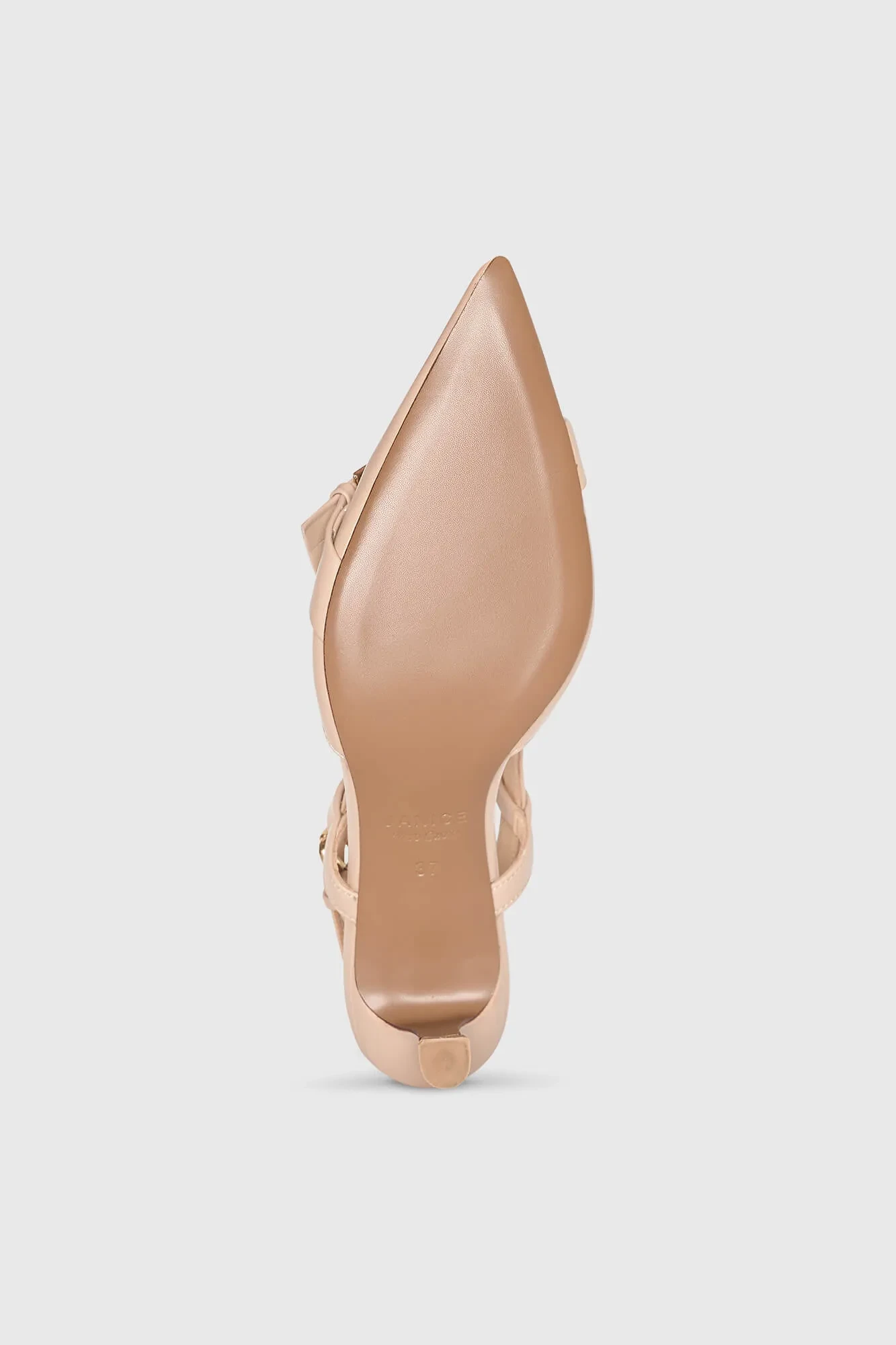 Slingbacks Dames Leer Hakje Beige Elio