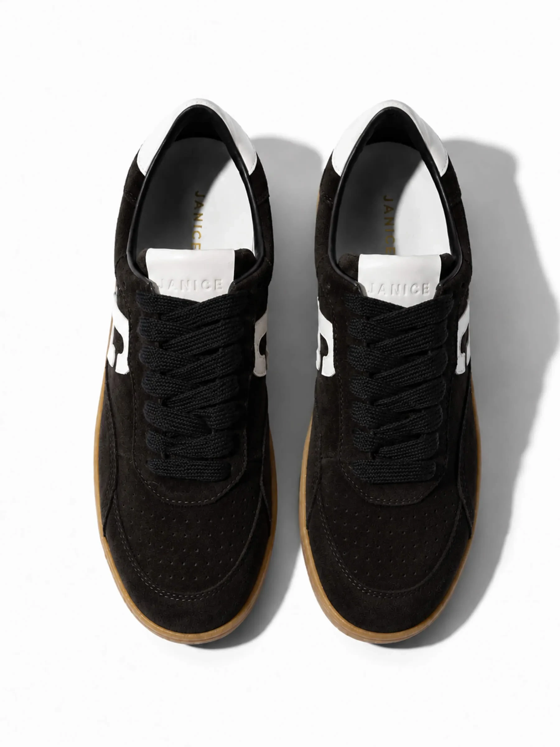 Sneakers Dames Handbal Vintage Stanley Choco Bruin Janice