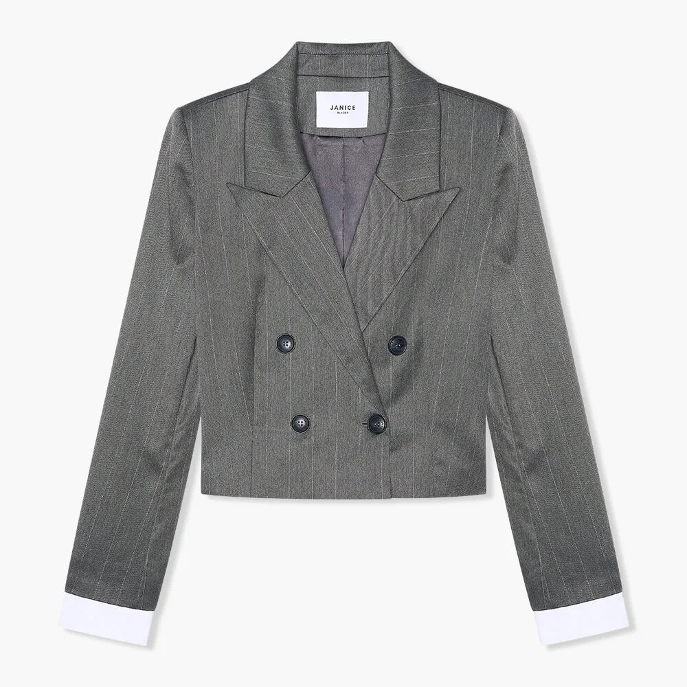 Stan Grijs Streep Lurex