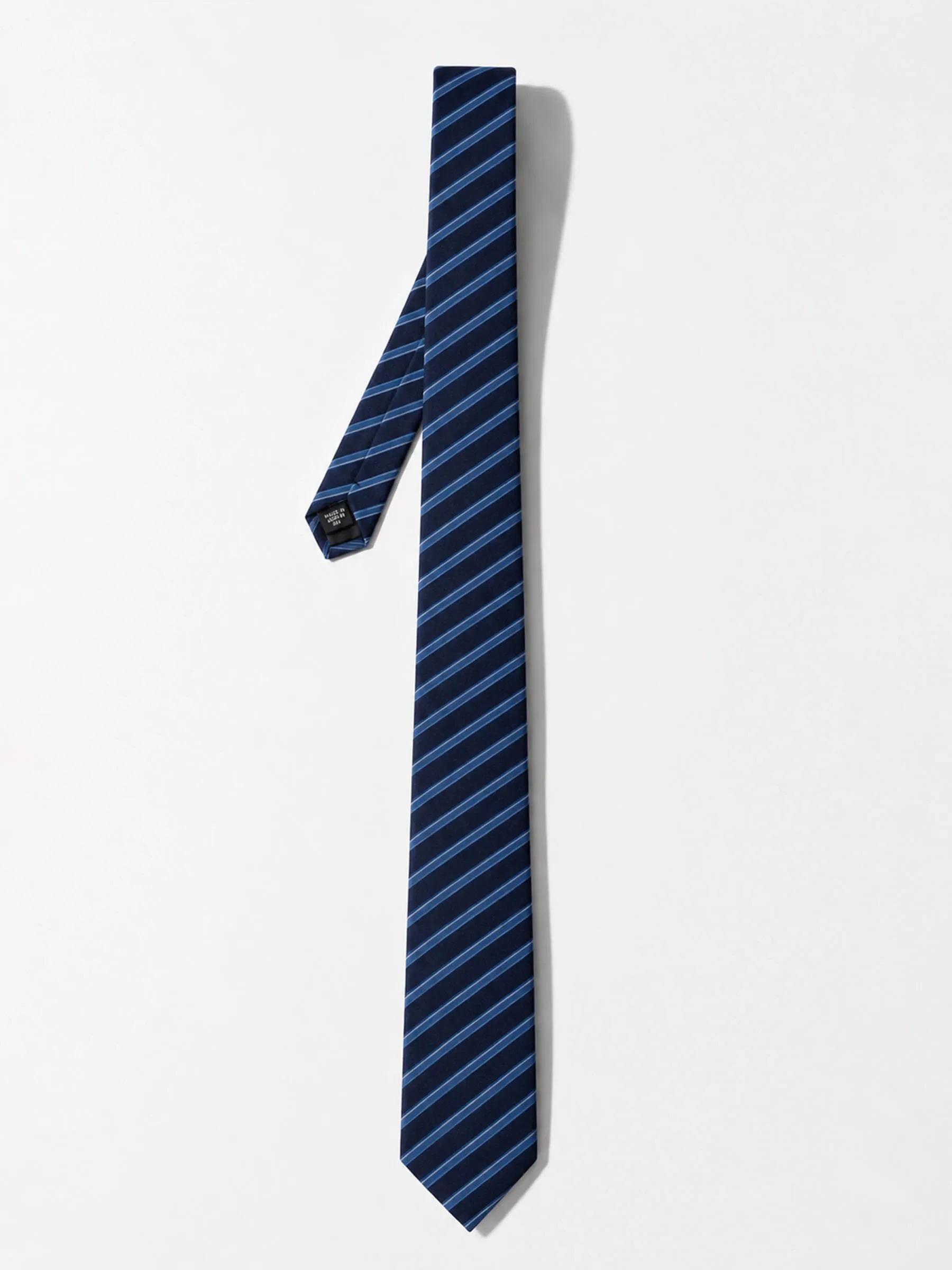 Stropdas Zijde Blauw Strepen Sir