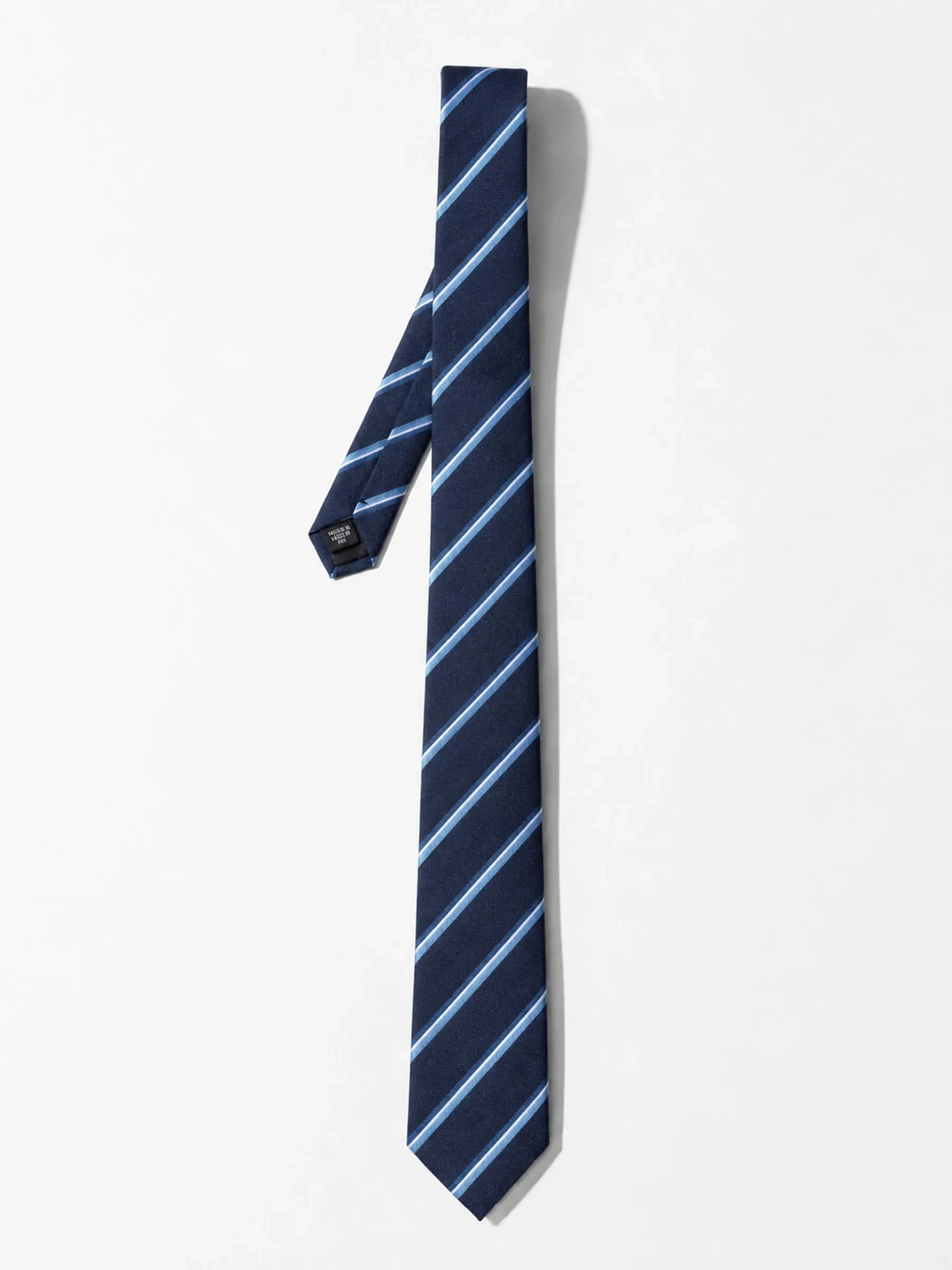Stropdas Zijde Donker Blauw Strepen Sir
