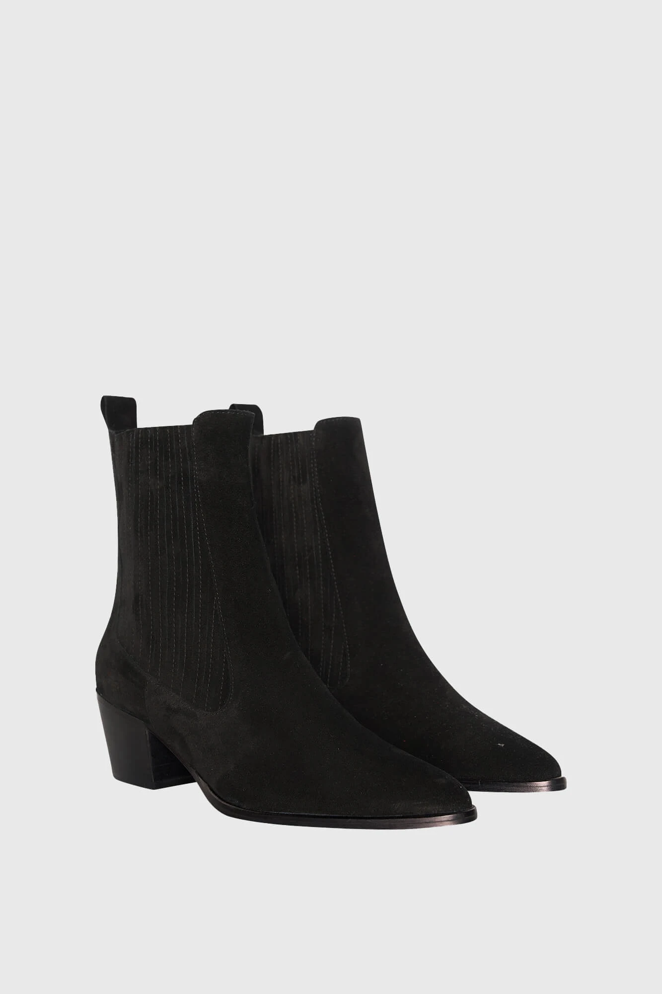 Enkellaars Western Dames Suede Colt Zwart