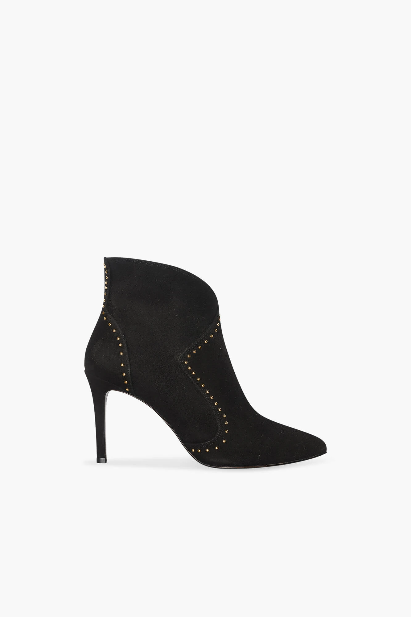 Laarsje Dames Suede Stewart Zwart Studs