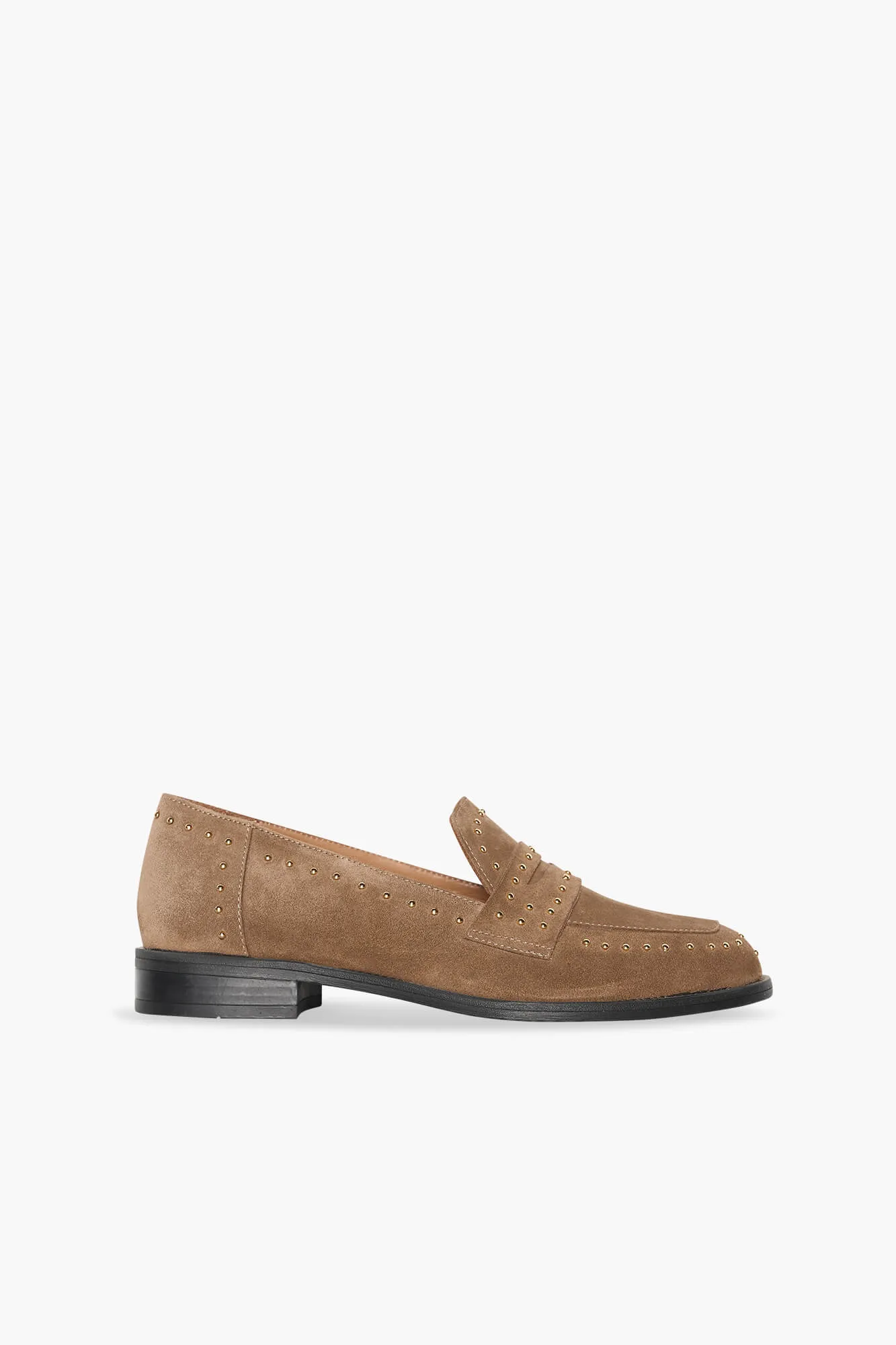 Loafer Dames Suede Studs Blake Cognac