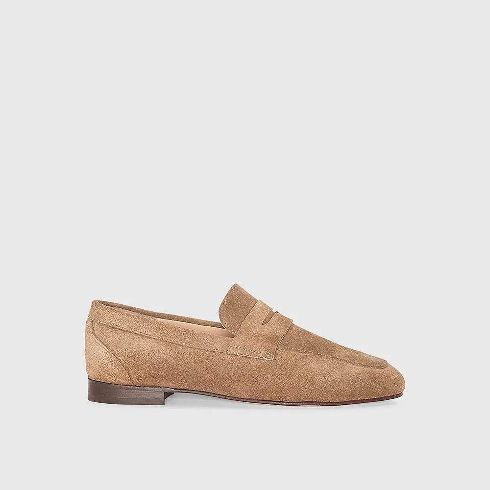 Suede Loafer Dames Burt Bruin