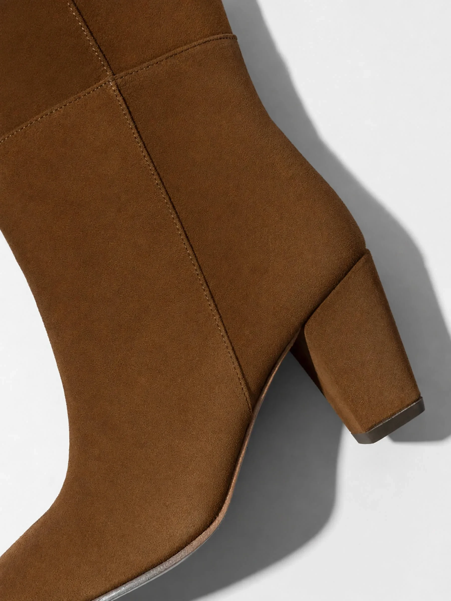Suede Overknee Laarzen Cody Cognac