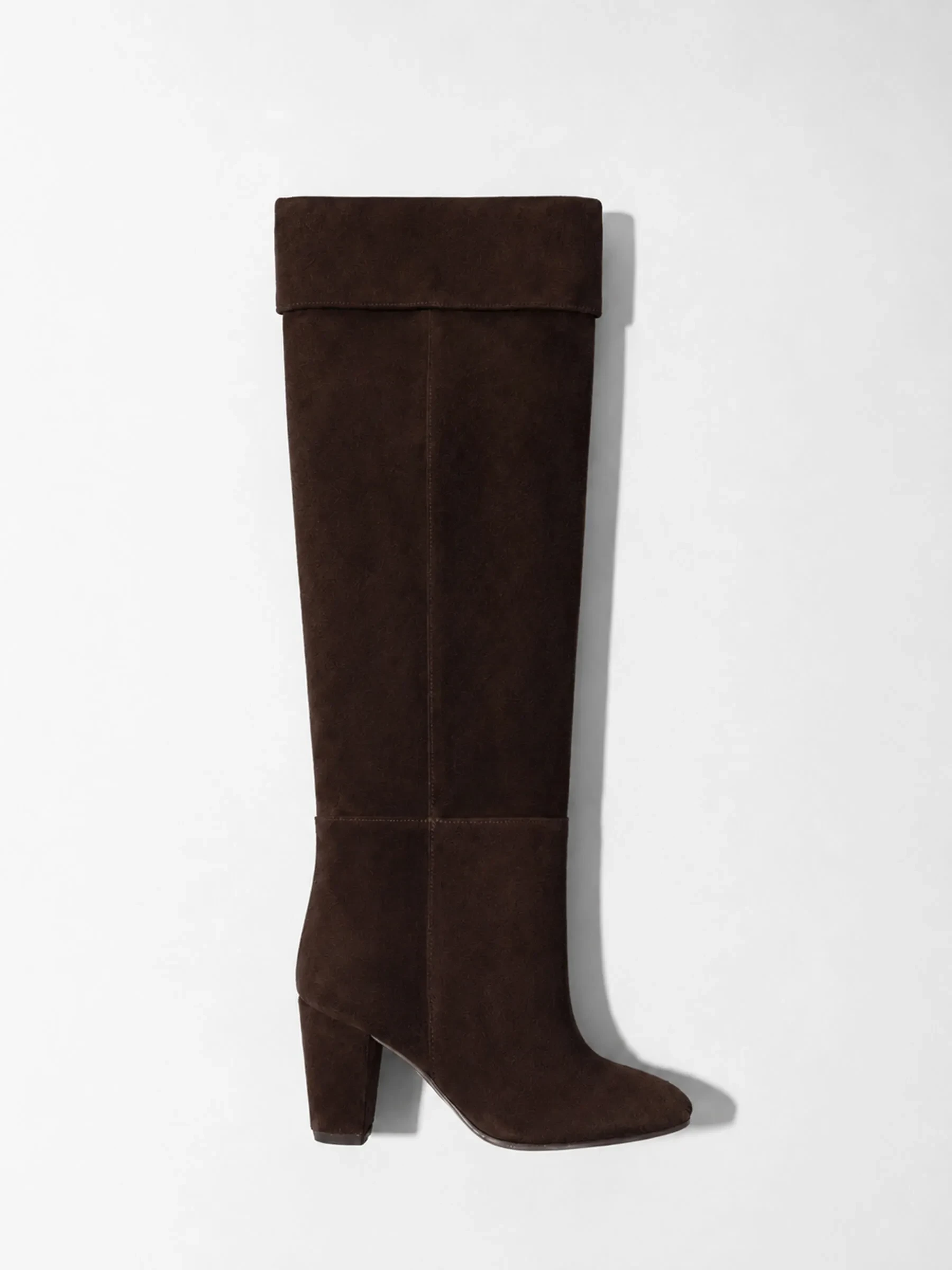 Suede Overknee Laarzen Cody Donker Bruin