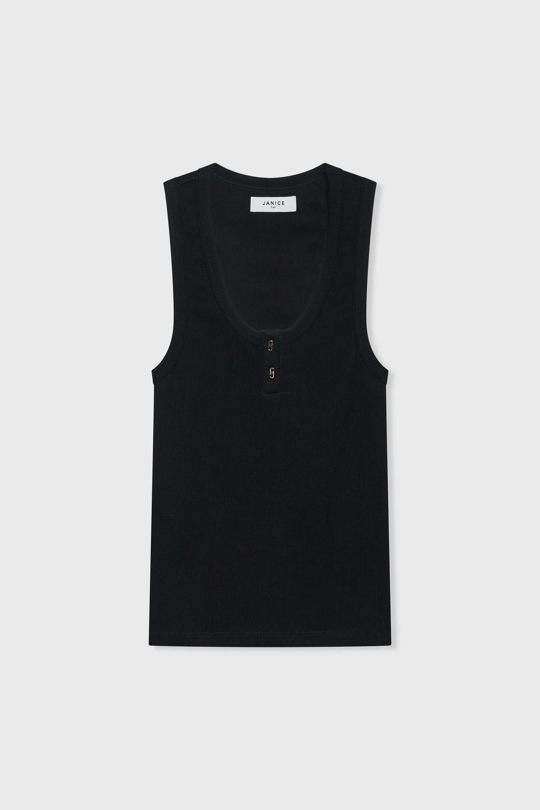 Tanktop Dames Katoen Logo Drukkers Rolf Zwart