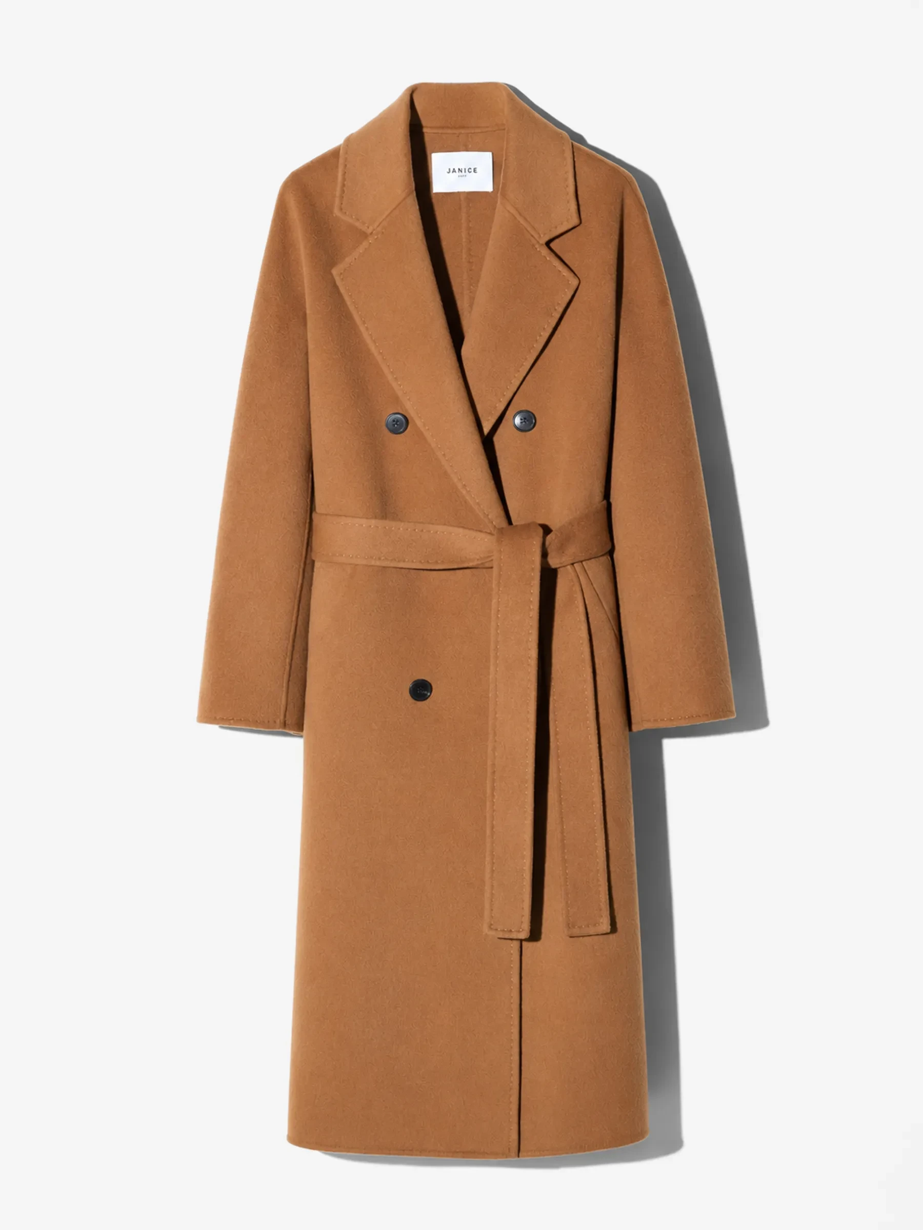 Trench Jas Lang Dames Cashmere Detroit Cognac