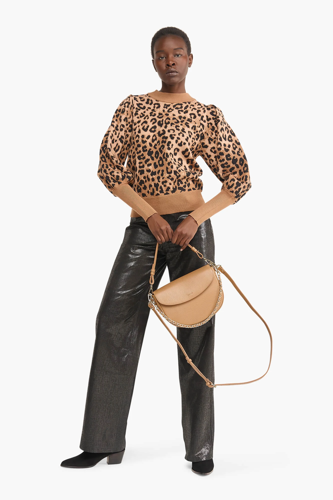 Trui Dames Pof Mouw Viscose Jay Panterprint