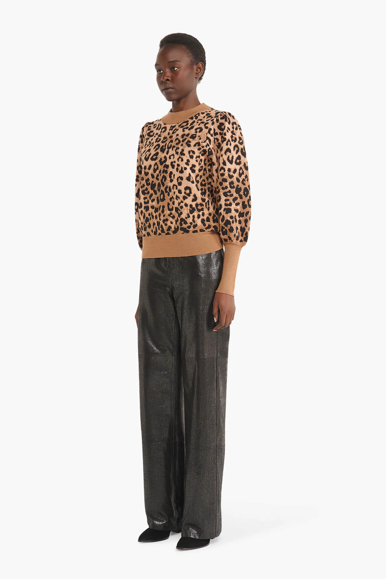 Trui Dames Pof Mouw Viscose Jay Panterprint