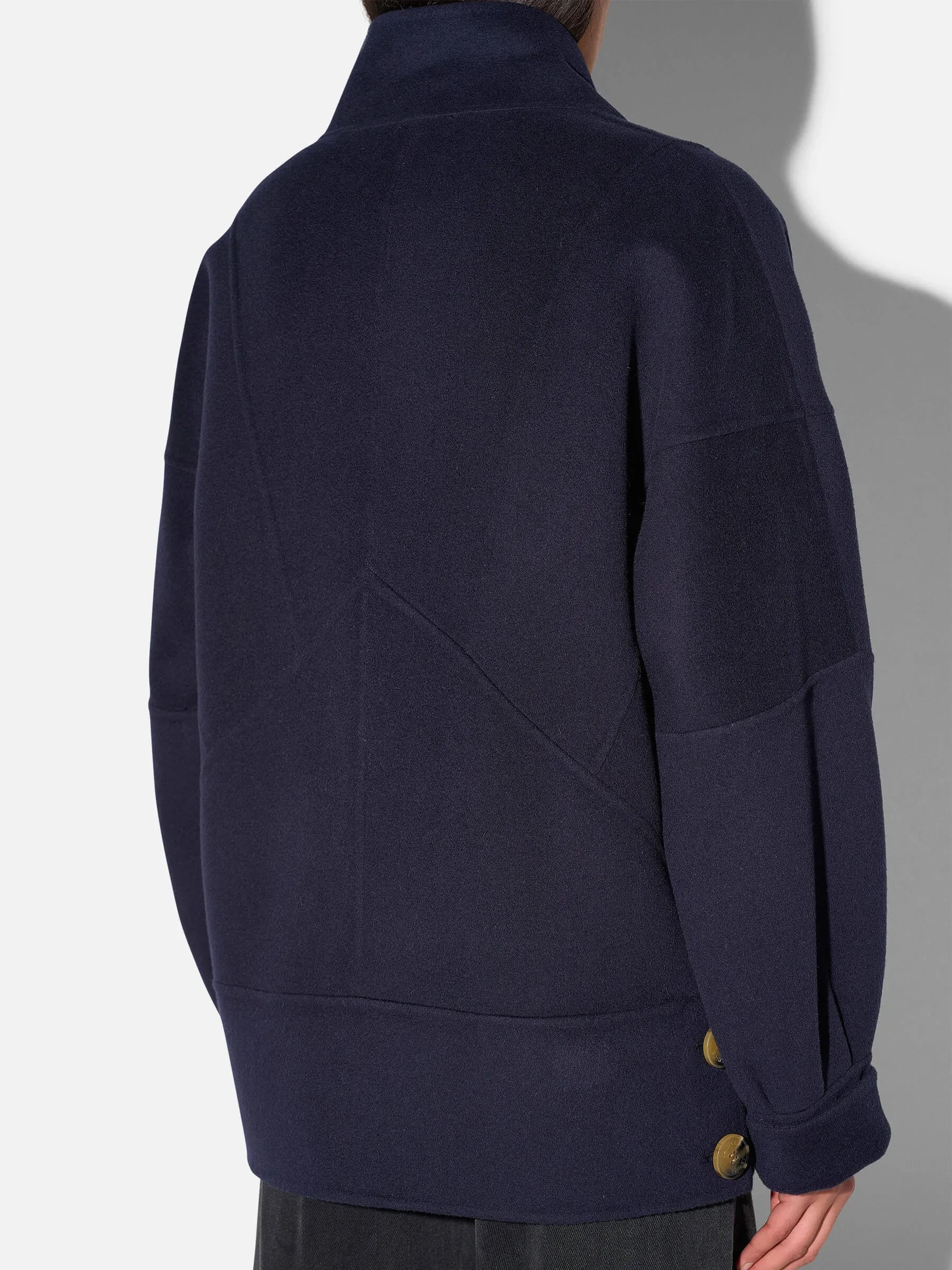 Vintage Cashmere Dames Jas Seth Donker Blauw