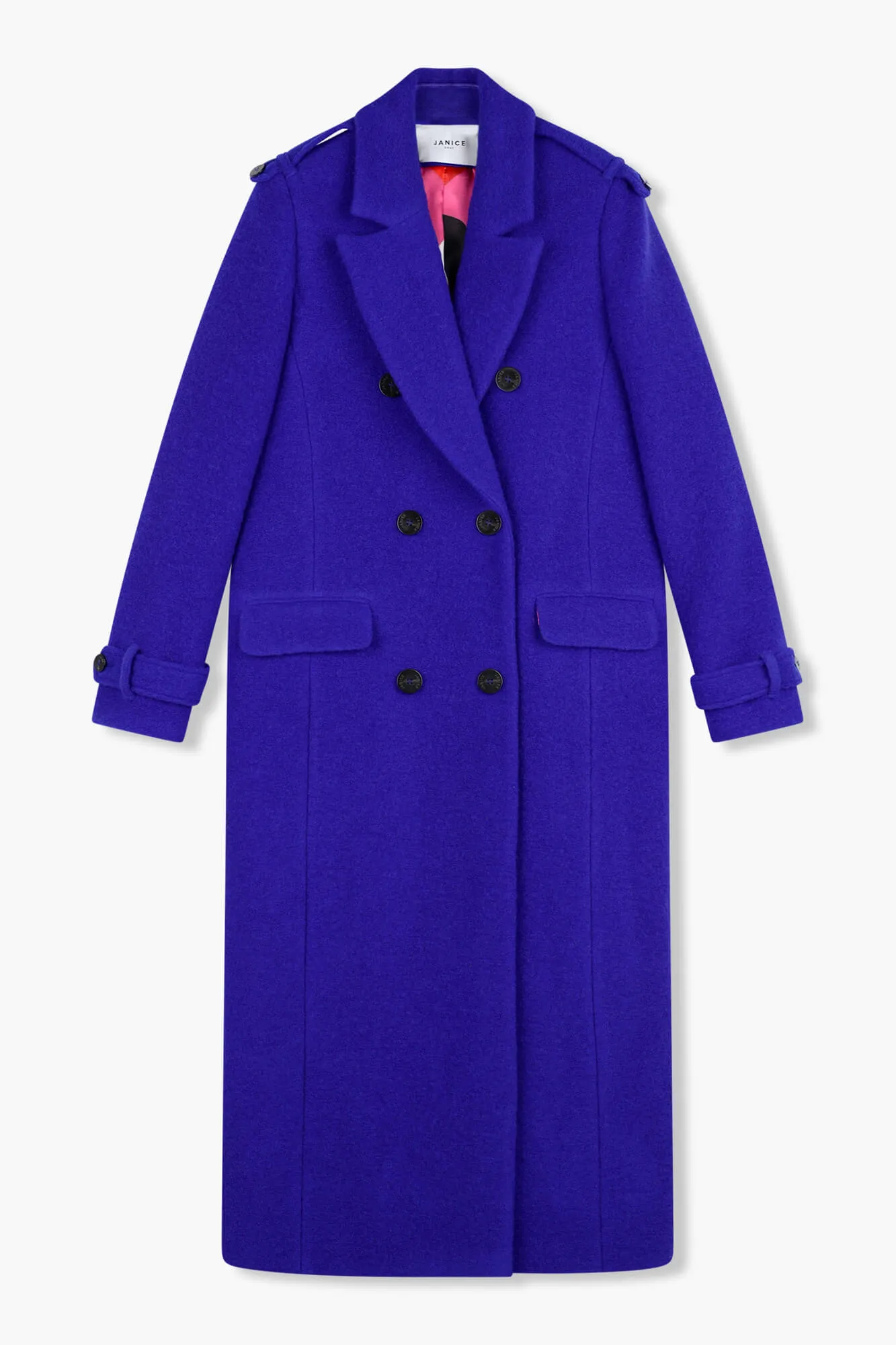 Wollen Lange Dames Jas Lennon Blauw