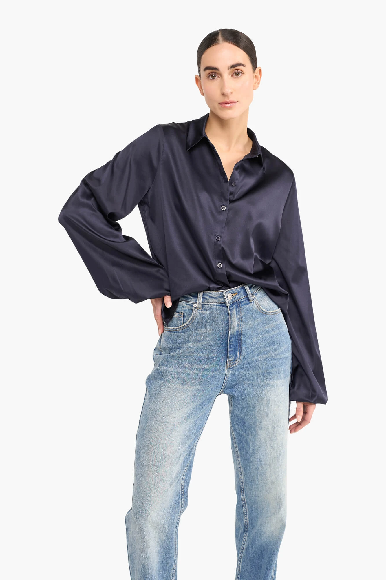 Jeans Dames Rechte Pijp Ash Blauw 920