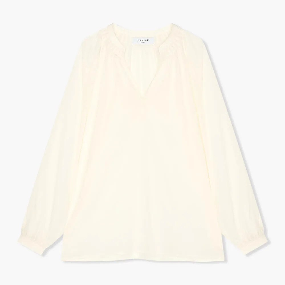 Zijden Dames Blouse Landon Off White
