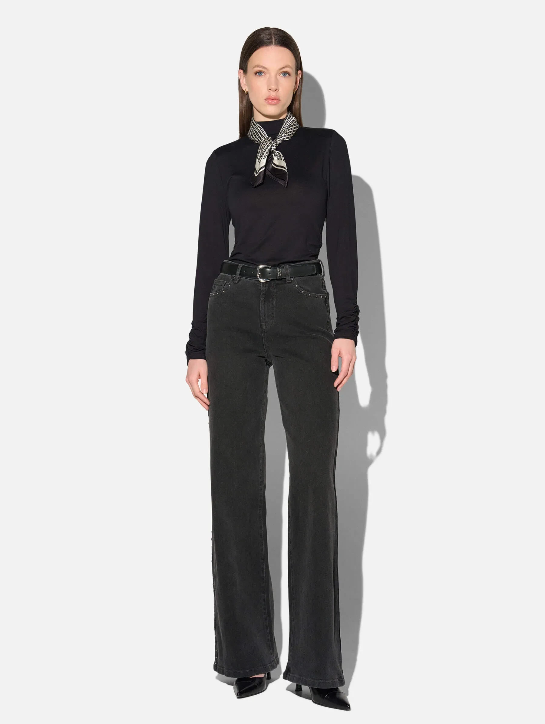 Zwart Dames Truitje Rimpels Barker