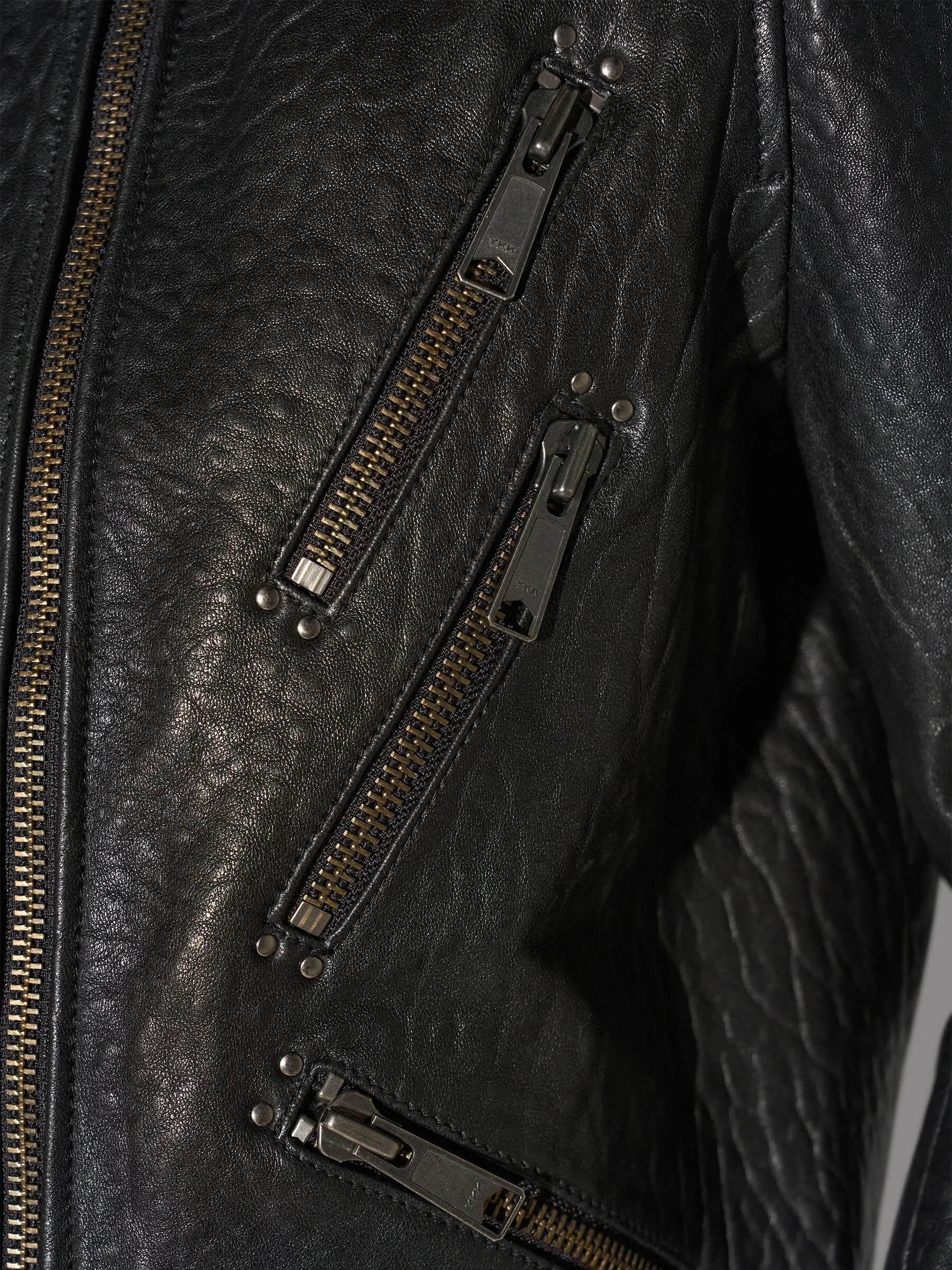 Zwart Leren Biker Jack Dames Norris